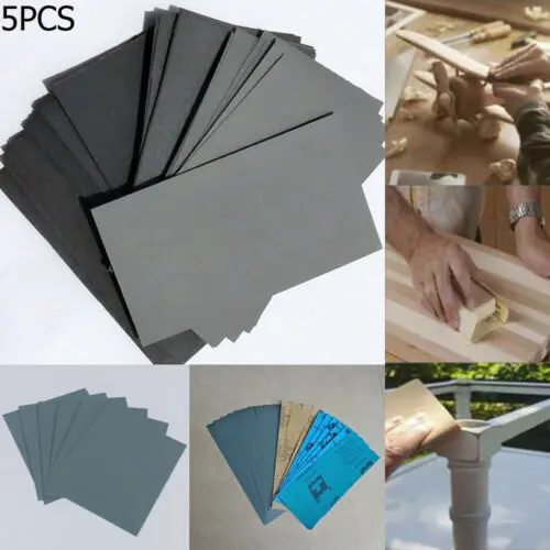 

5PCS High Grit Wet Dry Sandpaper 80-8000 Grit Abrasive Sand Polish Paper For Car Paint Auto Body Aut Paint Supplies