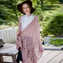 

UACY 85*180 Women Scarf Spring autumn models Lace Cotton and linen 2018 explosion models Fashion woman Scarves