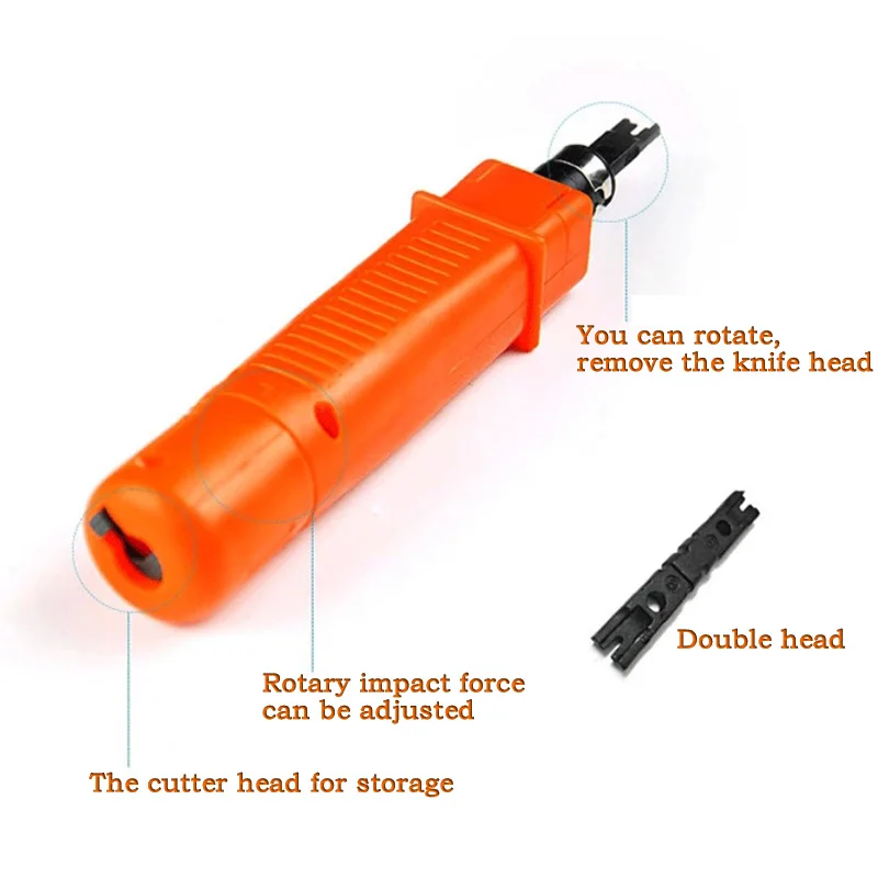 Cost-effective Engineer 110 wire cutter AMP Module wire tool Double head For Network voice Phone module Patch panel