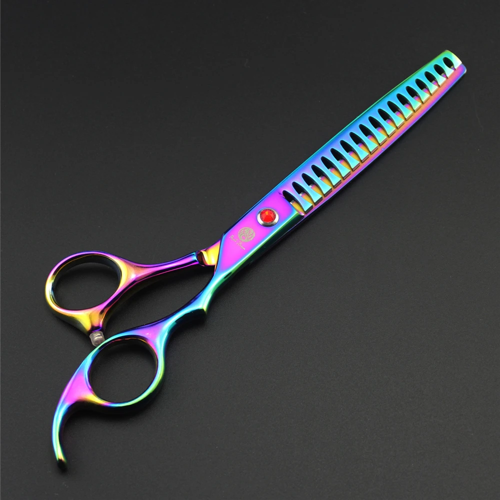 Фиолетовый дракон 7 дюймов ножницы для стрижки собак профессиональные ножницы для стрижки домашних животных высокое качество ножницы для стрижки волос