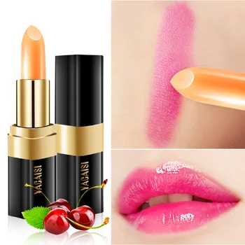 

Jelly lip stick pencil Temperature change color lipstick cherry lip balm waterproof long lasting moisturizing lipstick YAN032