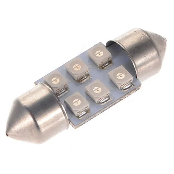2x C5W светодиодный 6 SMD 31 мм ксеноновая лампа челнок потолочный купол светильник