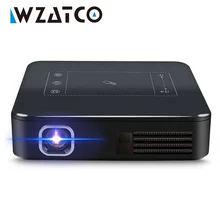 WZATCO D13 Android 7.1 Mini Pocket Projector 4K Smart Pico DLP Portable LED WIFI Built-in Battery Home Theater Beamer Proyector