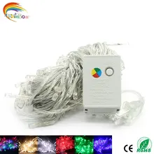 Водонепроницаемый наружный светильник-Гирлянда для рождественской вечеринки, свадьбы, сказочный светильник, Декоративный синий/RGB/белый, Рождественский, 110, 220 В, штепсельная вилка европейского и американского стандарта