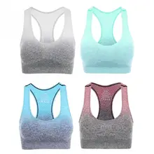 Для женщин спортивный бюстгальтер Фитнес эластичный дышащий йога бюстгальтеры бег спортивный жилет нижнее белье тренировки Мягкий противоударный спортивный бюстгальтер