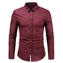 Мужская рубашка, приталенная Мужская рубашка,, с длинным рукавом, модные футболки, мужская одежда, с отложным воротником, рубашка для мужчин, чистый цвет, на пуговицах, camisas