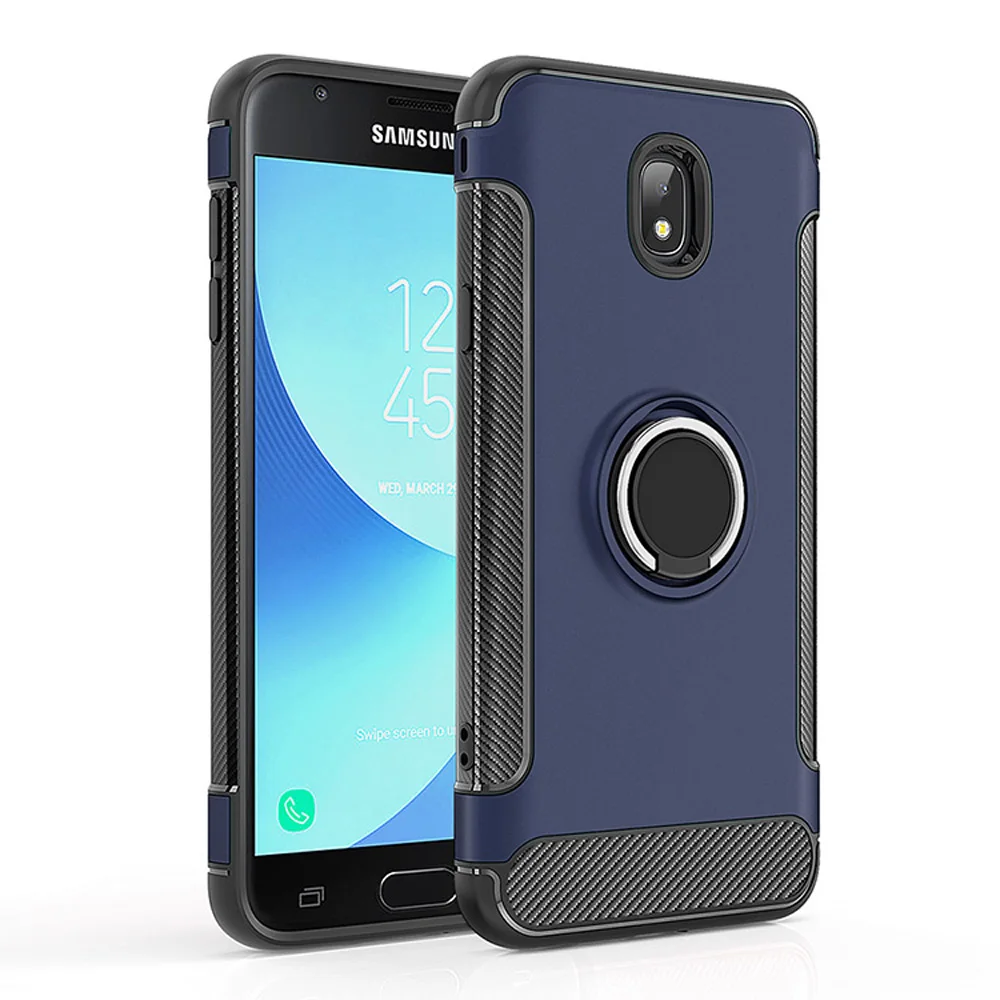 

Magnetic Ring Stand Hybrid Armor Case Dual Layer Hard Cover For Samsung Galaxy J7 2018/J7 Star/Aura/Aero/Top/Refine/Eon/Crown