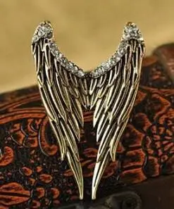 

Free Shipping Europe And the wind Restoring Ancient Ways Ring Stereo Punk Angel Wings Ring Personality