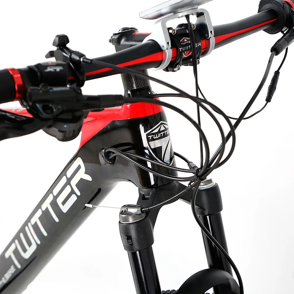 27.5inch carbon fiber Mountain electric bicycle disc brake 27.5*2.1 tires 11 speed electric bicycle E-Bike Power-Assisted