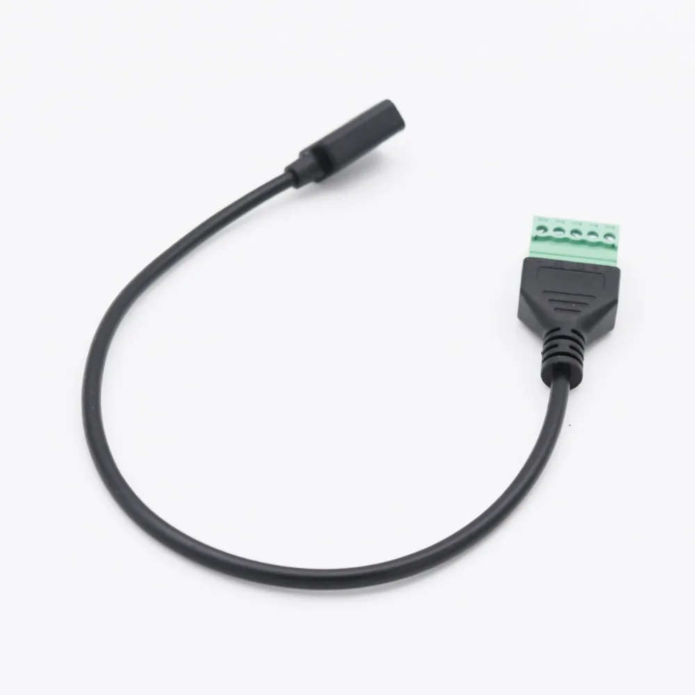 1 шт. Женский адаптер USB 3 Type C на 5 контактный винтовой Коннектор с защитой для