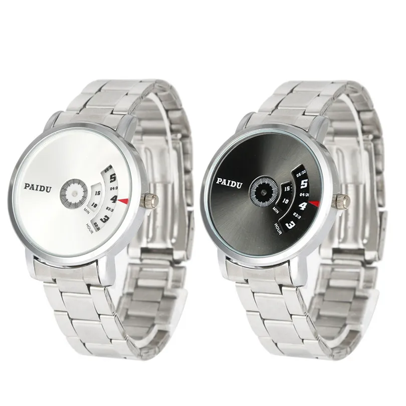 Durable mens watches top brand luxury Stainless Silver Band Paidu