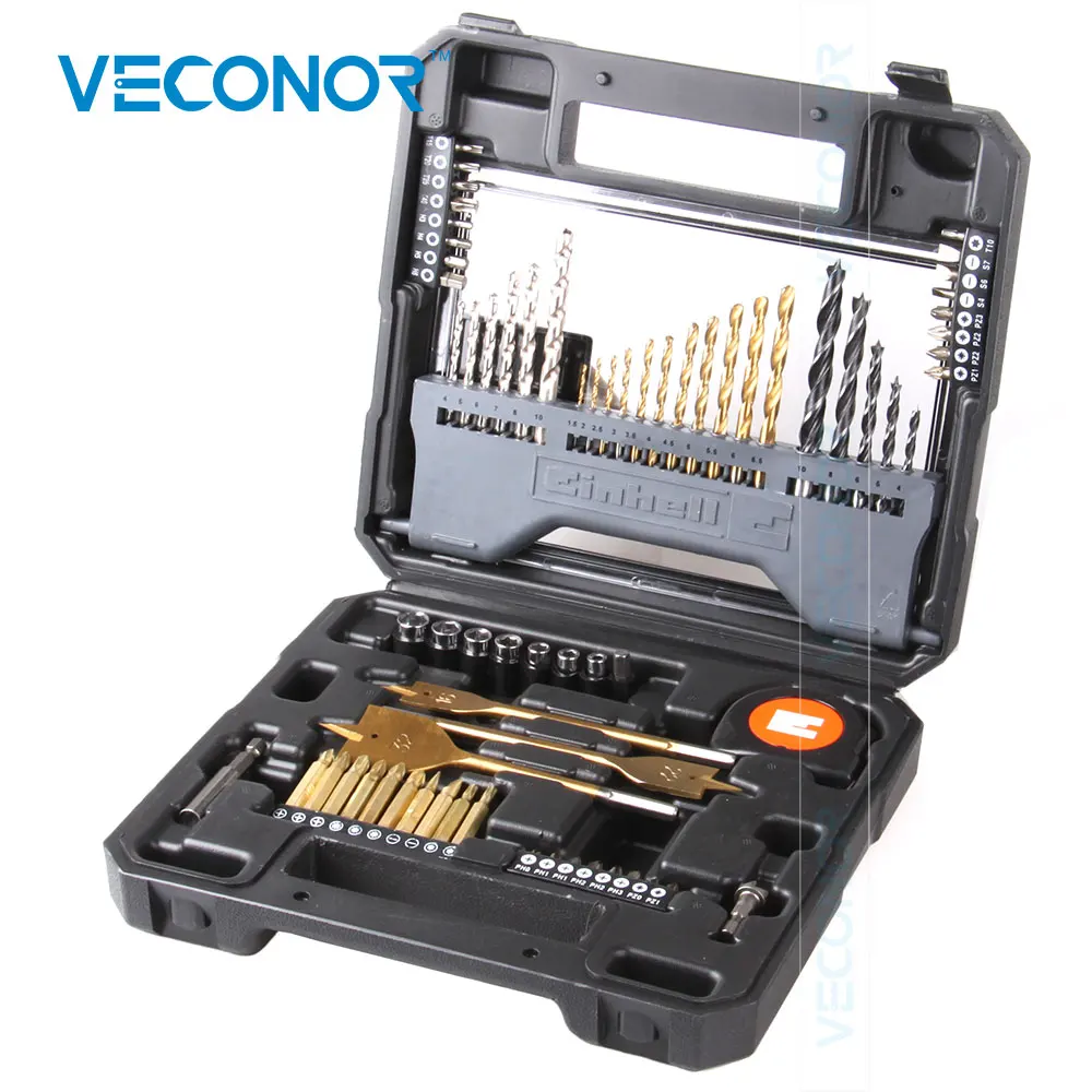 

70pcs combination twist drill concrete drill screwdriver bits sockets kit set
