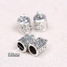 Onwear 20 pcs dia 5.7mm de prata antigo bead tampas de metal para fazer jóias colar de pingente diy achados conector