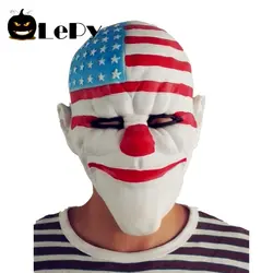 LePy ужас Payday 2 маски реалистичный игровой серии латекс маска взрослых Полный начальник клоун Косплэй костюм вечерние маска для Хэллоуина