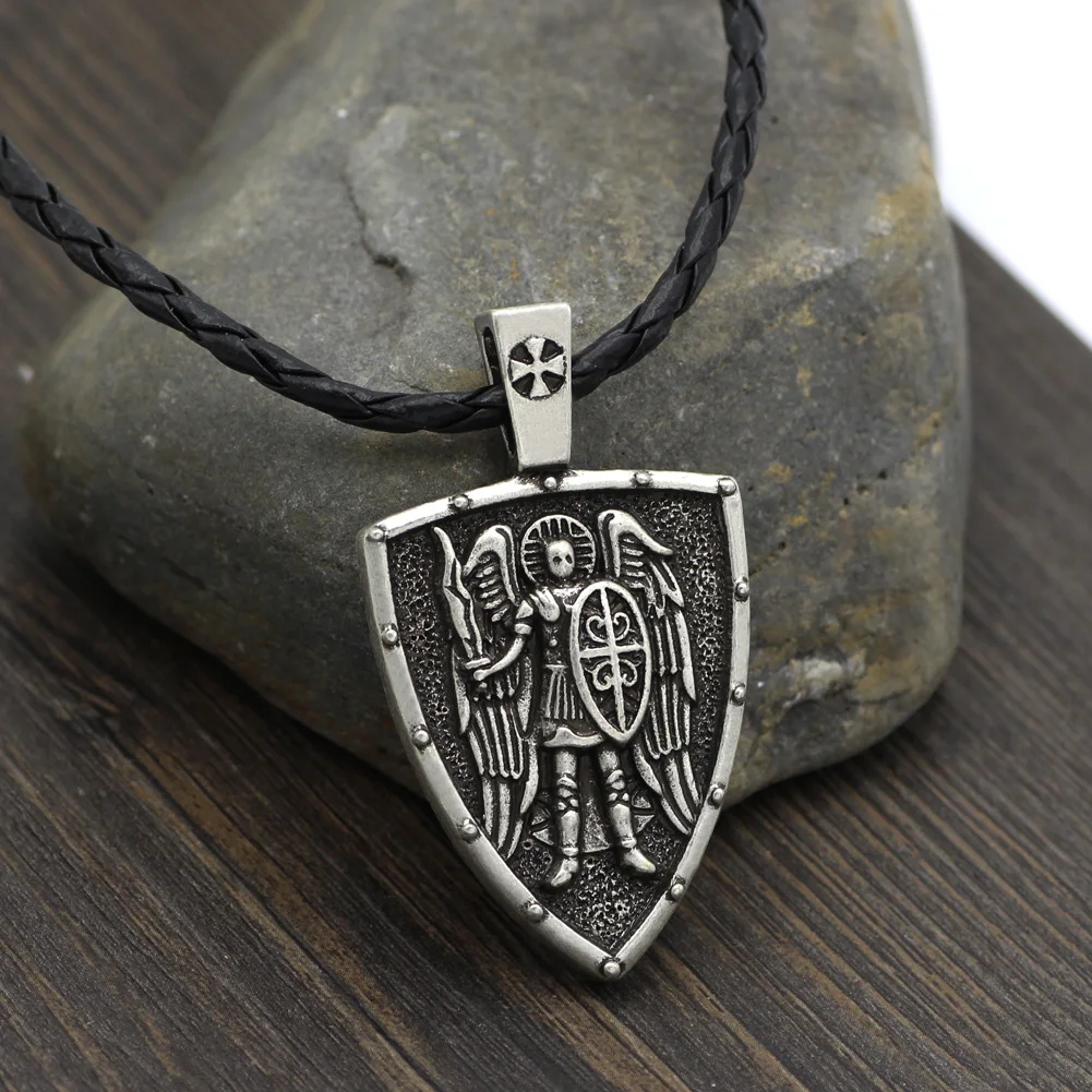 Мужское и женское ожерелье с подвеской в виде медали св. Майкла|pendant necklace|necklace