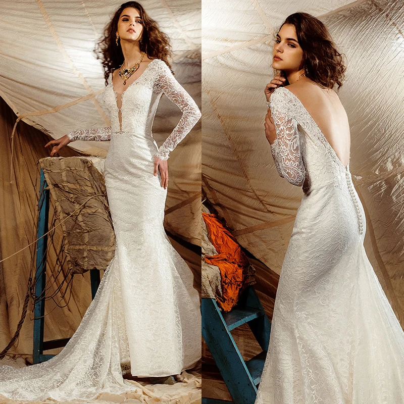 romantic mermaid wedding dresses