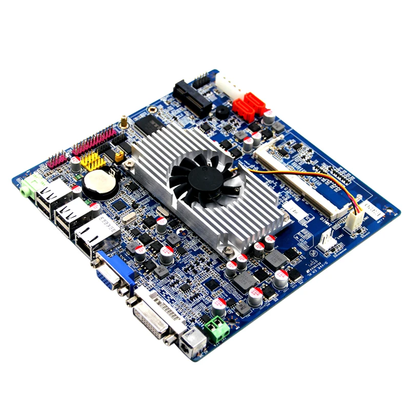 Плата материнской платы Mini itx встроенный APU поддержка дисплея VGA + DVI с E450 |
