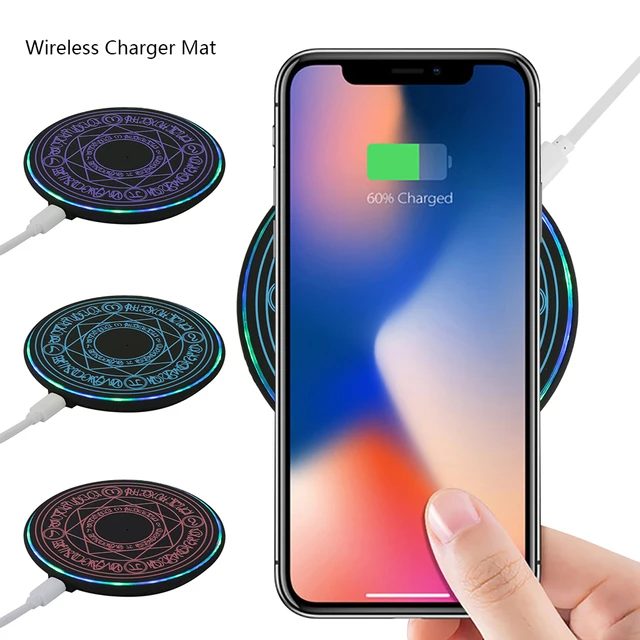 Wireless Quick Mobile Phone Charger Usb Charging Mat Glowing Magic