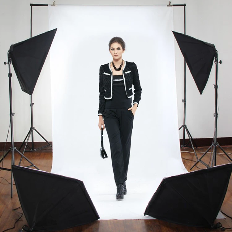 Indoor Photography Soft Box Lighting Kit 4pcs 50x70cm Softboxes Indoor Photography Soft Box Lighting Kit 4pcs 50x70cm Softboxes 2pcs Light Holder Stands Photo Studio Accessories Equipment Set In