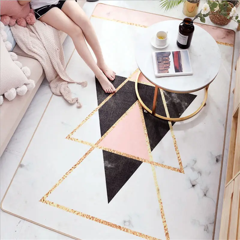 AOVOLL ковры для гостиной, скандинавские домашние розовые ковры с геометрическим рисунком, напольный коврик, ковер для спальни, серый Современный домашний декор - Цвет: 1