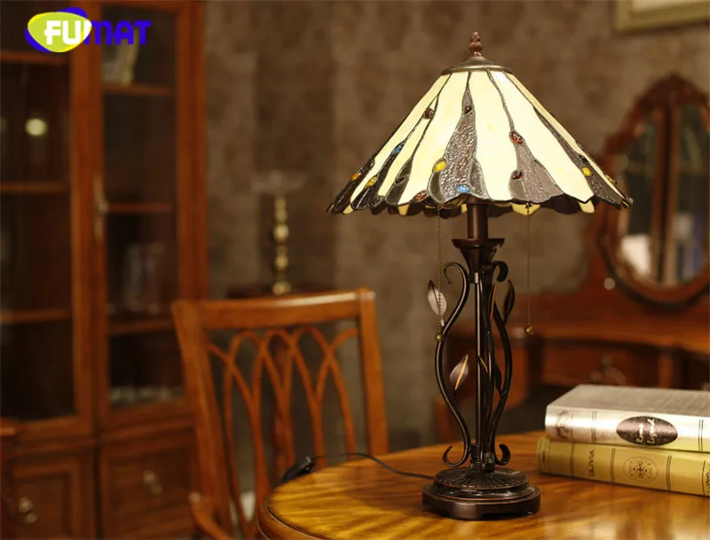 7Tiffany Stained Glass Tabe Lamps for bedroom