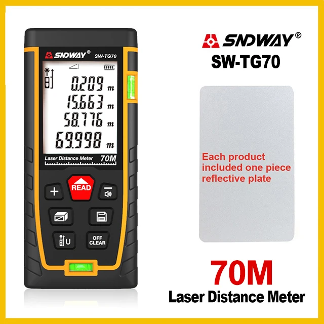 SNDWAY Double Horizontal bubble New Rangefinder range finder Laser Distance Meter Range Hand Tool Device SW-TG50 70 100 120 SNDWAY Double Horizontal bubble New Rangefinder range finder Laser Distance Meter Range Hand Tool Device SW-TG50 70 100 120