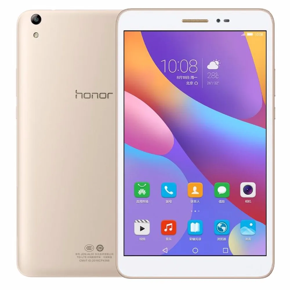 Original 8 inch Huawei Honor Tablet 2 JDN-AL00 3GB 32GB EMUI 4.0 Qualcomm Snapdragon 616 Octa Core 4G Phone Call Global Tablet