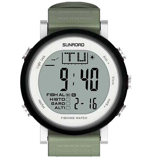 

Top Deals SunRoad Fishing Watch Weather Forecast Altimeter Barometer Thermometer Outdoor Climbing Watch Waterproof Men Sports
