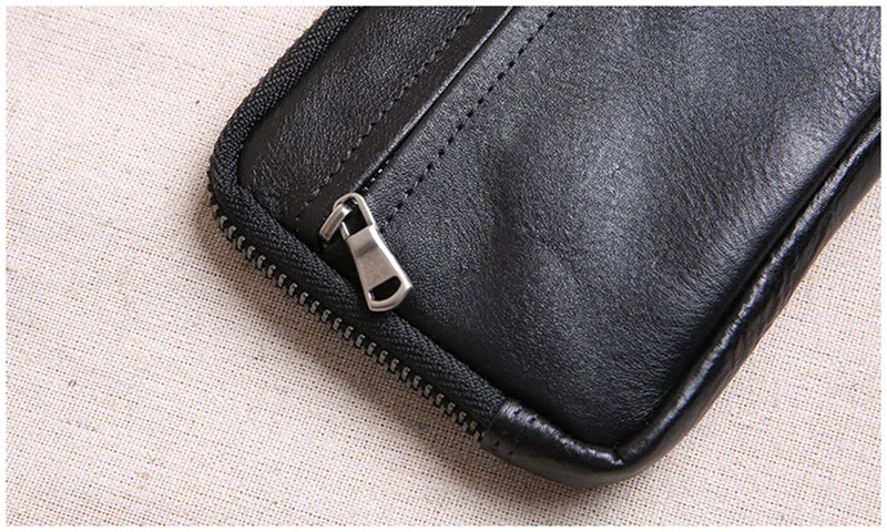 AETOO маленький кошелек, кожаный, мужской короткий тренд студенческий кошелек на молнии, простой кожаный ультратонкий ручной мешок