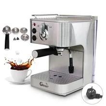 Автоматическая кофеварка эспрессо капучино капсула гейзер Электрический Термо очки интегрированные машины нержавеющая сталь