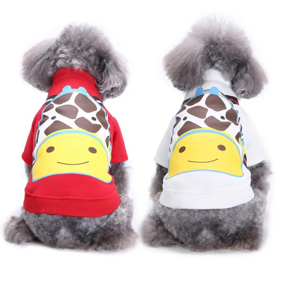 

Hot Cartoon Cow Autumn Winter Dog Puppy Warm Button Jacket Coat Pet Sports Clothes
