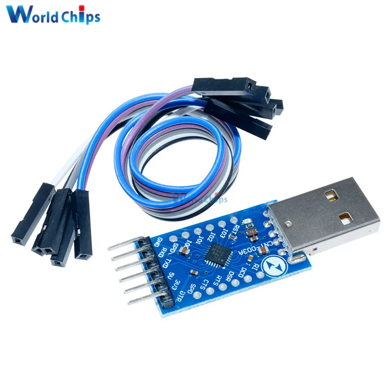 

10PCS USB 2.0 to TTL UART 6PIN Module Serial Converter CP2104 STC PRGMR Than CP2102