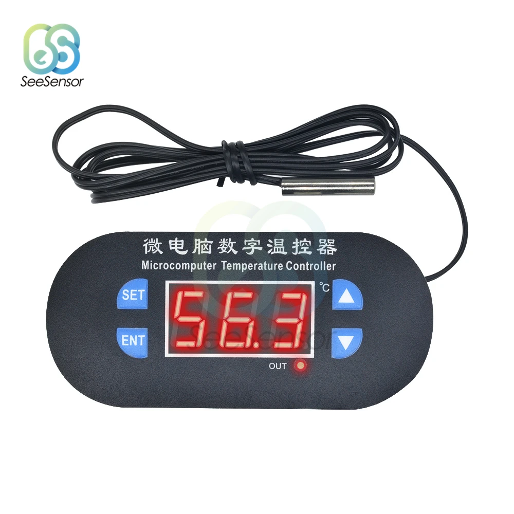 

W1308 DC 12V Digital Thermostat Thermoregulator Red LED Display Temperature Controller Switch with Sensor Probe