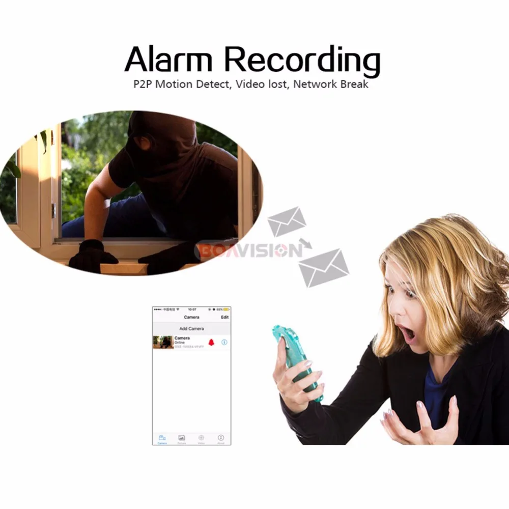  HD 1080P WIFI IP Camera Wireless 180 Degrees Fisheye Lens Audio Home Security CCTV Wi-Fi Camera ONV - 32830290574