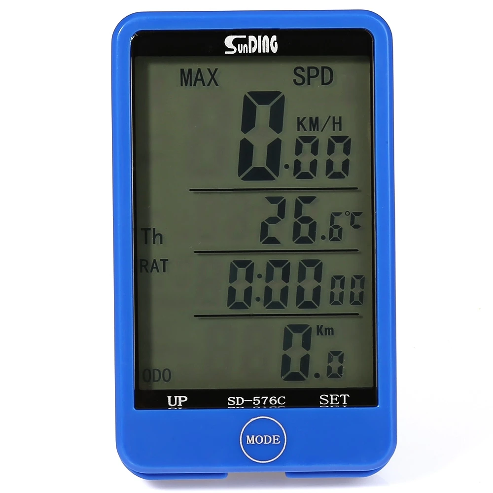 

SD - 576A Auto Light Mode Touch Wired Bicycle Computer Speedometer with Line Control Bicycle Computer ABS Multi-function