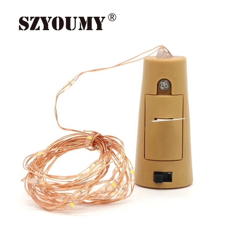 SZYOUMY Led String light 1m 10led 2m 20LED Slive Wire Light Included Batteries For Wedding Decoration Christmas | Освещение