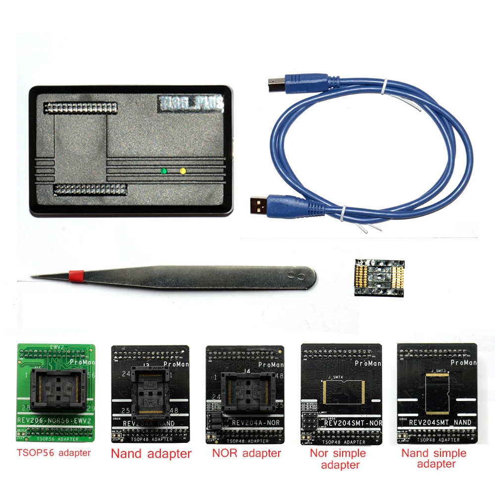 NAND ProMan профессиональный программист TL866 плюс программист+ TSOP48 адаптер+ TSOP56 адаптер копия Nand NOR флэш-чип восстановление данных