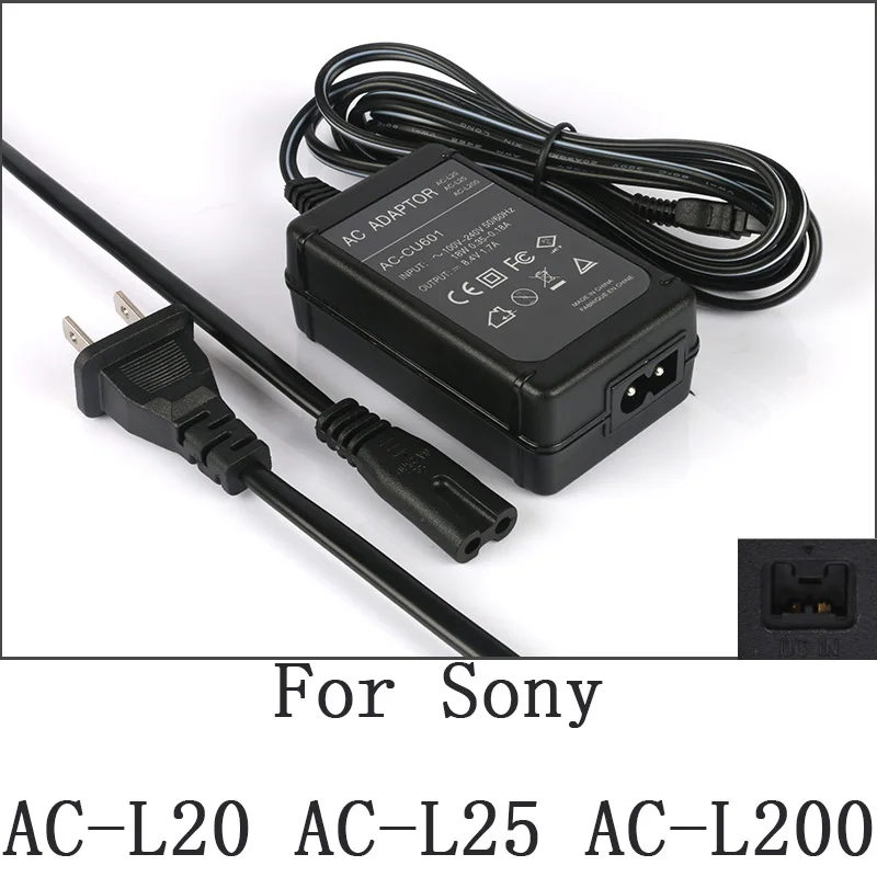 

AC Power Adapter Charger For Sony HXR-NX3D1 NEX-VG20 DCR-SX65 DCR-SX73 DCR-SX83 DCR-HC96 DCR-HC1000 DCR-HE22 DCR-HE30