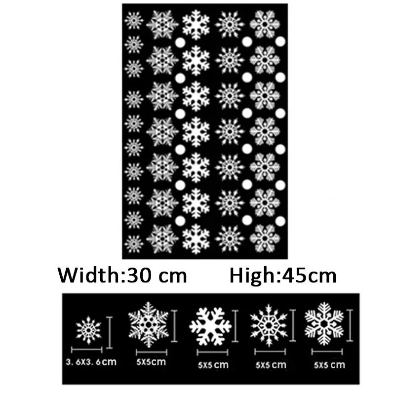 38 шт снежинка статические наклейки на окна рождественские украшения для дома Фон Сделай Сам Съемный счастливый год Декор