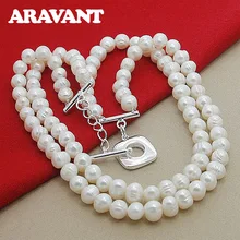 Новое модное ожерелье s многослойное ожерелье из искусственного жемчуга цепочки для женщин Свадебное ювелирное ожерелье