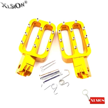 

XLSION Aftermarket CNC Gold Footpegs Footrest For Chinese XR50 CRF70 KLX110 TTR Orion Pitsterpro Pit Dirt Bikes