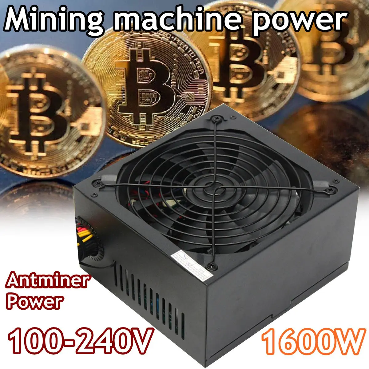 

1600W Modular Power Supply For 6 GPU Eth Rig Ethereum Coin Mining Miner Machines High Quality Computer power Supply For BTC