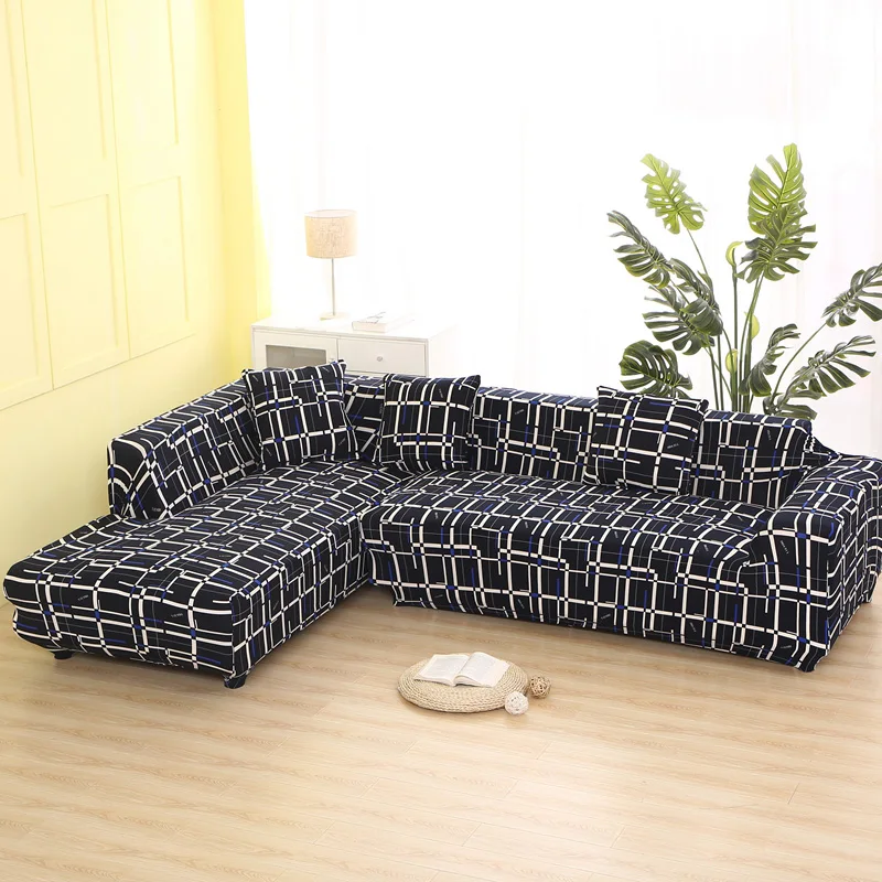 2 шт. Чехлы для г-образного дивана гостиной угловой диван Чехлы секционные диванные чехлы стрейч эластичный спандекс домашний текстиль
