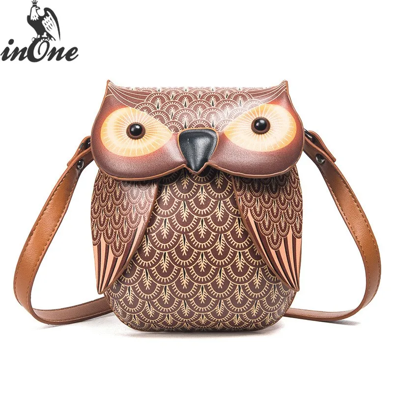 

inOne Travel 3D Owl Shape Phone Case Purse Shoulder Crossbody Bags for Women 2019 Handbags Luxury Handbags Women Bags Designer