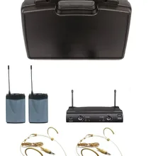 Bolymic PRO радиосистема UHF двухканальная беспроводная гарнитура головной микрофон система W чехол