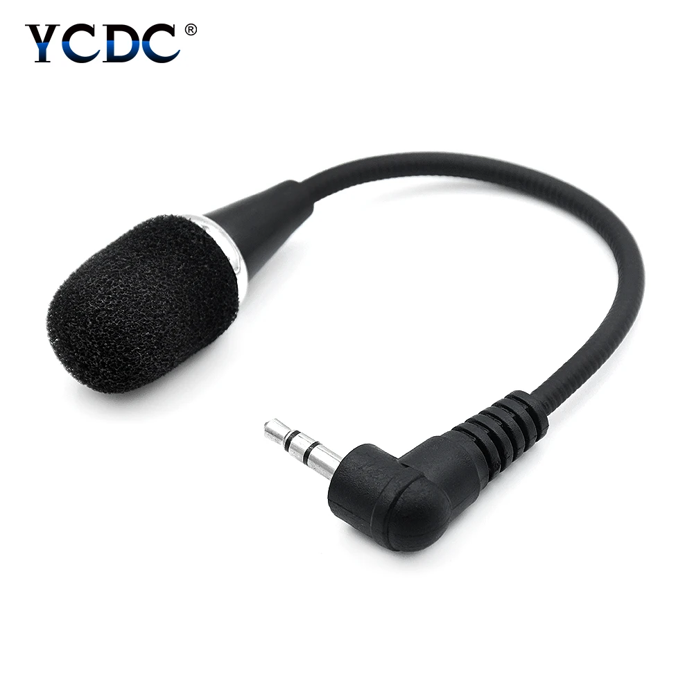

Mini 17cm Long Cable 3.5mm Black Flexible Microphone Mic For Smart Mobile Phone PC Computer VoIP MSN Skype Chat Online Gaming
