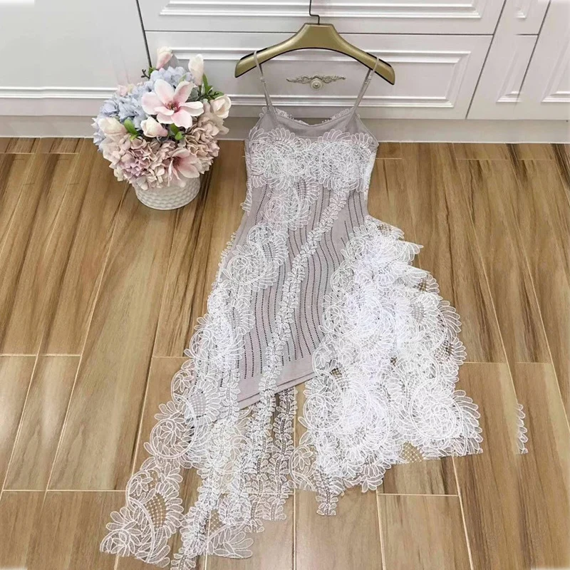 Picture Mini Dentelle cou Gland Sping Nu De Sexy Robe Femme Dos Irrégulière Gaine V Color Profonde Robes Fiesta 2019 Broderie Courroie f7bvYgy6