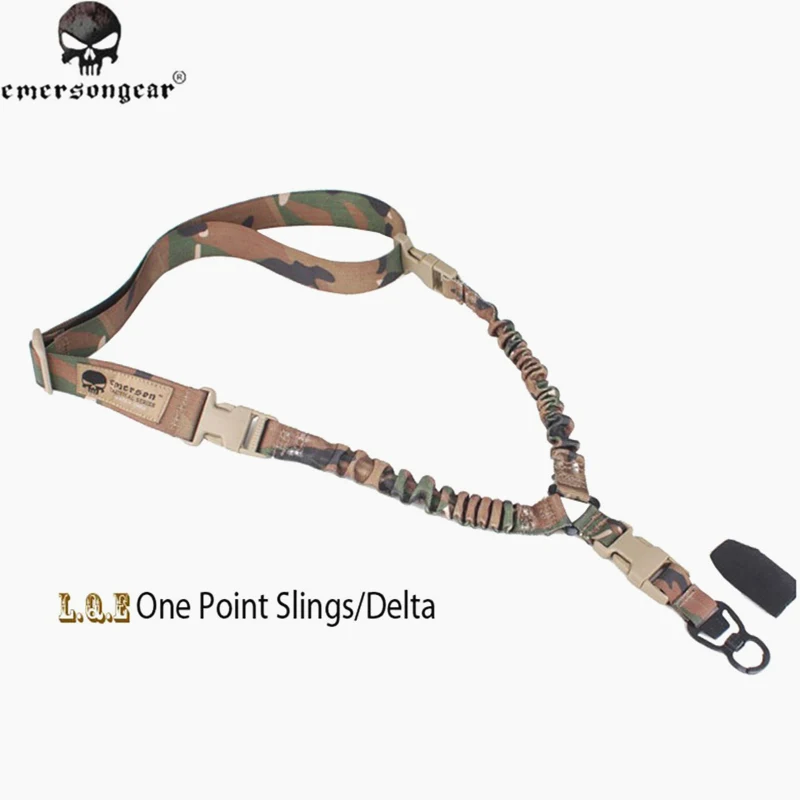 Дешево Emersongear LQE пистолет банджи Слинг с МАШ одна точка слинг Delta Охота Армия техники Airsoft тактические аксессуары