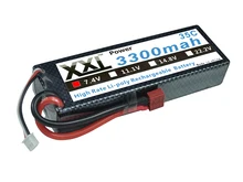 2pcs XXL Lipo Battery Hard Case 3300mah 7.4V 2S 35C Max 70C For Helicopter RC Car Quadcopter Airplane