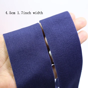 4.5cm wide dark blue 5 метров нейлон эластичная лента Стрейч Нижнее белье на резинке брюки юбка пояс ремень 1,7 дюймов-2,2 дюймов ширина M60C28 - Цвет: 4.5cm wide dark blue